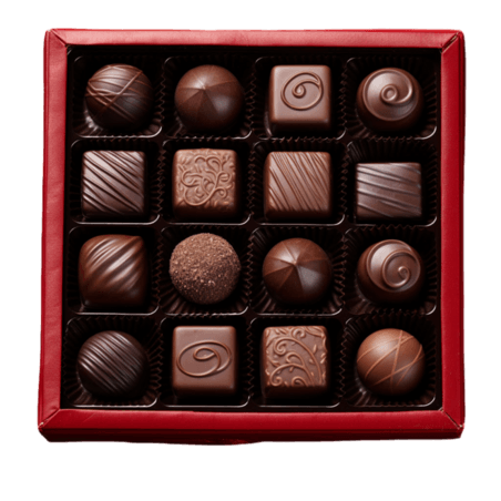 创意情人节甜点巧克力礼盒元素免抠图案