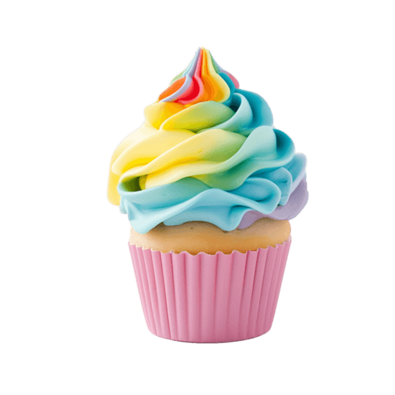 创意建模甜点生日纸杯蛋糕元素免抠图案