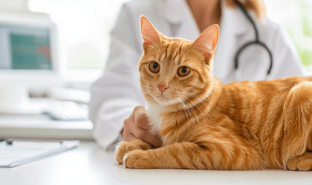 创意兽医在检查宠物医院医疗健康猫咪