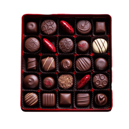 创意简约情人节巧克力礼盒元素免抠图案