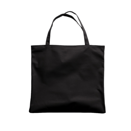 创意数字艺术黑色帆布袋元素购物袋免抠图案