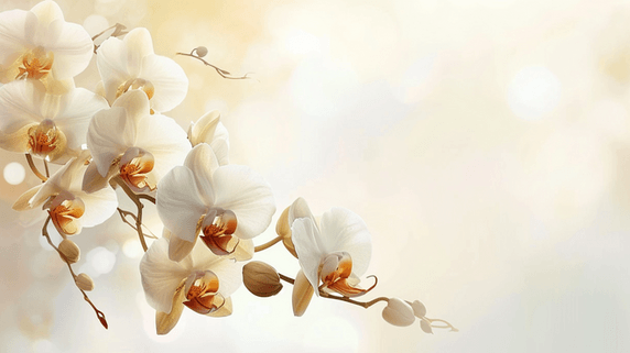 创意简约中国风植物清新唯美树枝花朵开放的插画17