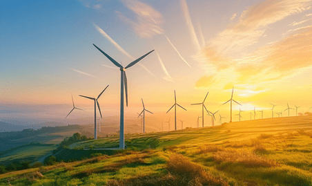 创意清洁能源风力发电新能源风车