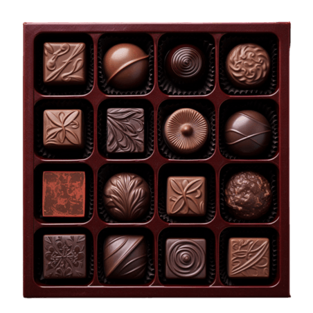 创意简单巧克力礼盒情人节元素免抠图案