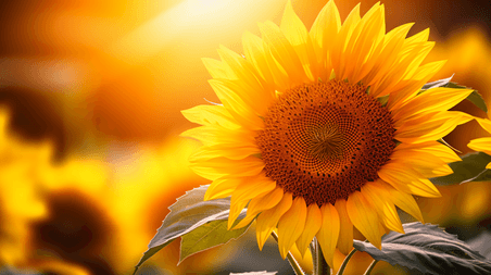 创意向日葵花朵植物特写文艺温馨摄影配图