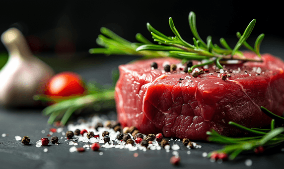 创意新鲜牛肉生鲜食物美食烤肉食材材料
