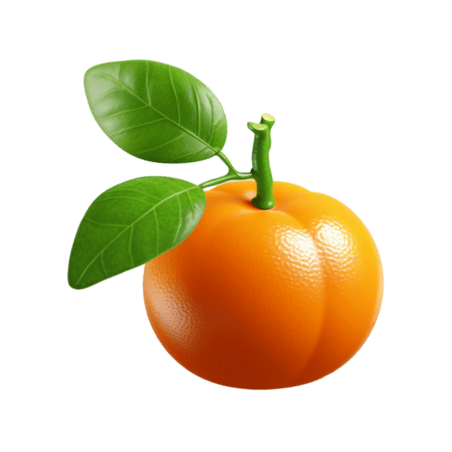 创意装饰新鲜橘子果实水果元素免抠图案