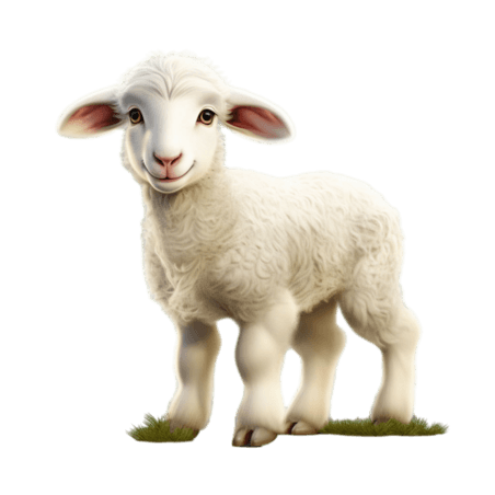 创意简单可爱绵羊动物畜牧业元素免抠图案