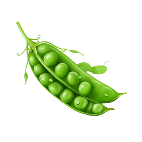 创意蔬菜农作物简洁新鲜豌豆元素免抠图案