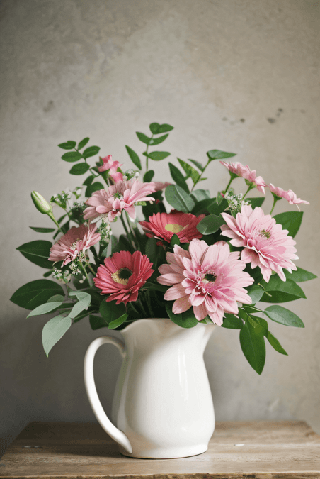 创意色彩艳丽的花瓶插花艺术花朵植物美术写生插画图片6