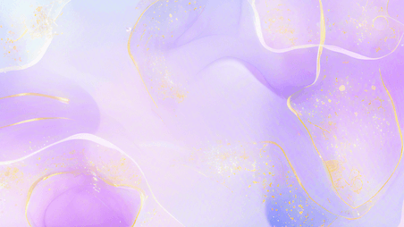 创意春天抽象淡紫色水彩鎏金晕染金线纹理设计图