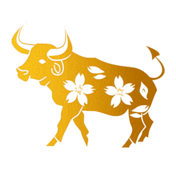 创意金箔款十二生肖元素金色纹理动物剪纸风牛