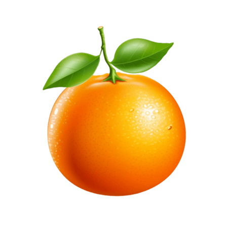 创意质感新鲜橘子卡通水果橙子元素免抠图案