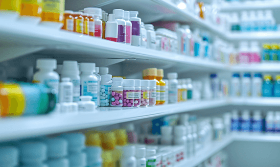 创意药房柜台医疗药物药品药店药物药品货架