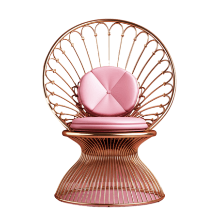 创意简约粉色椅子沙发家具元素免抠图案