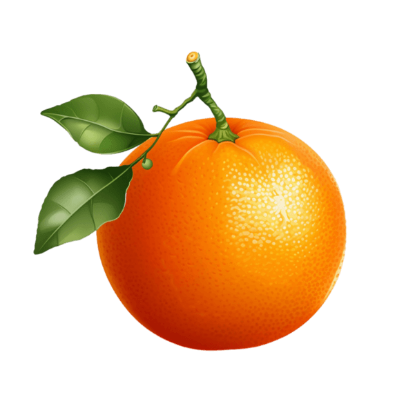 创意果实水果橘子新鲜橙子元素免抠图案