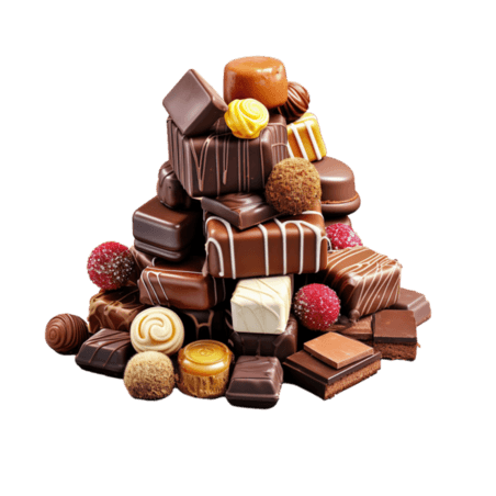 情人节食物创意真实香甜巧克力塔元素免抠图案