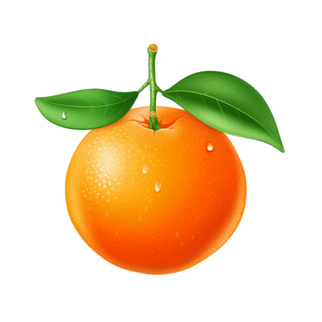 创意纹理新鲜卡通水果橙子元素免抠图案