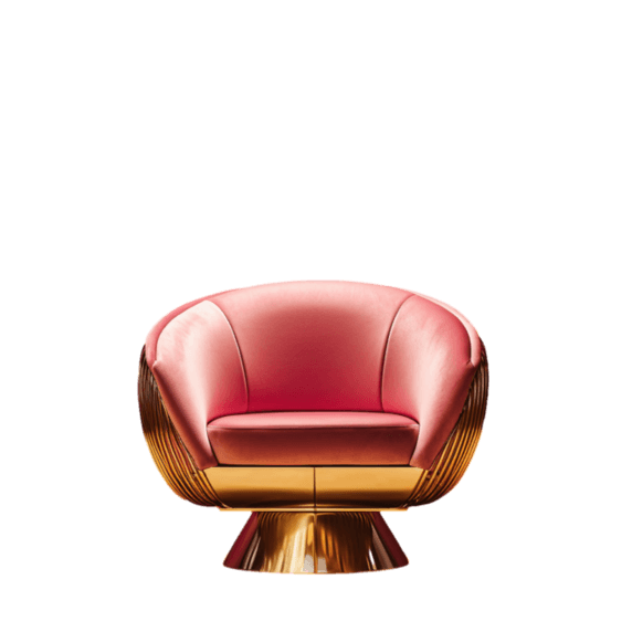 创意简单粉色沙发家具椅子元素免抠图案