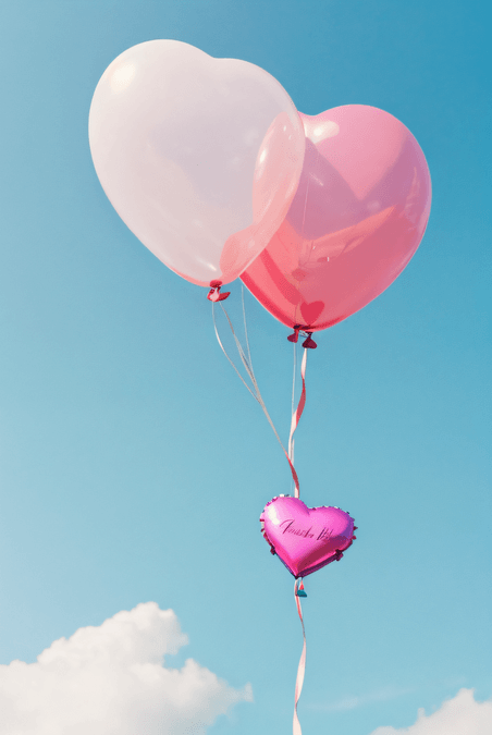 创意情人节文艺浪漫天空告白气球摄像图8照片