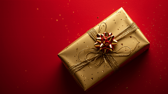 创意节日礼物年货红金色金色礼盒2
