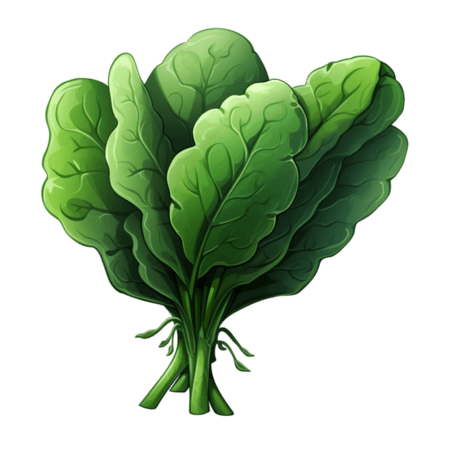 创意简洁绿色青菜元素免抠图案蔬菜农作物