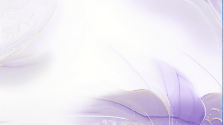 创意春天淡紫色抽象水彩鎏金晕染金线纹理背景
