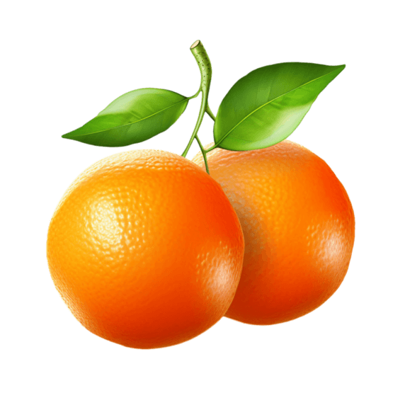 创意卡通水果橙子新鲜元素免抠图案