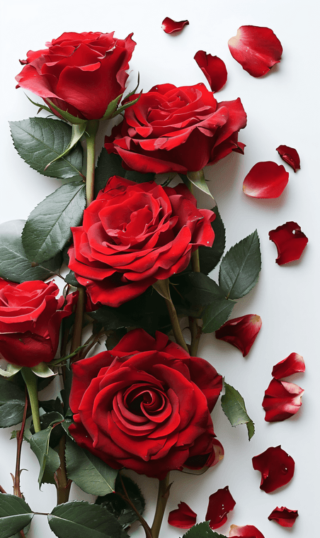 情人节花卉植物创意美丽的红玫瑰特写摄影3