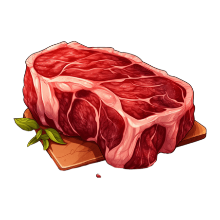 创意生鲜肉类纹理新鲜牛排元素免抠图案
