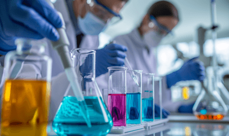 创意正在做化验实验的医生化学试剂科技研究科研背景
