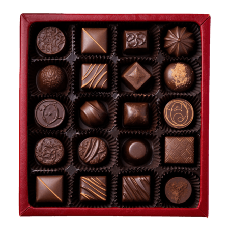 创意情人节特色巧克力礼盒元素免抠图案