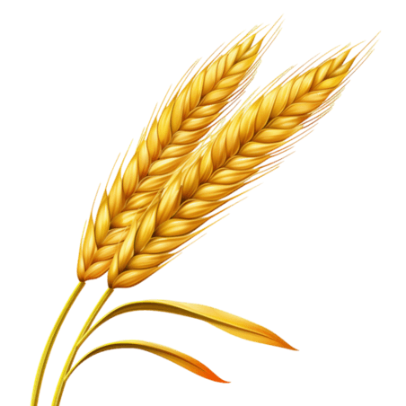 创意简洁小麦丰收农作物黄金麦穗元素免抠图案