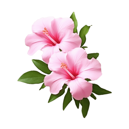 创意几何粉色鲜花元素花朵喇叭花