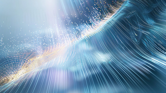 大气企业科技商务蓝色技术颗粒飘动淡蓝色渐变设计图