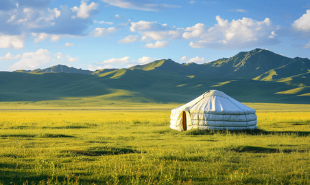 创意内蒙古大草原夏季景观
