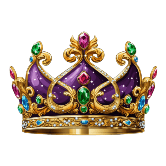 创意特色辉煌皇冠宝石王冠元素免抠图案