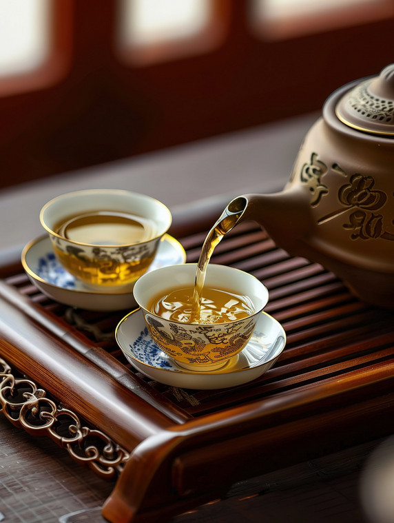 创意传统工艺功夫茶茶艺茶道中式品茶春茶摄影配图