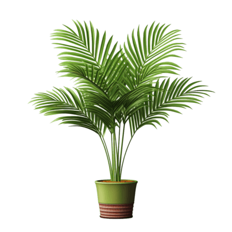 创意素材绿色植物元素棕榈叶铁树免抠图案