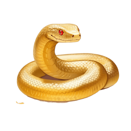 创意金蛇动物十二生肖金箔素材蛇
