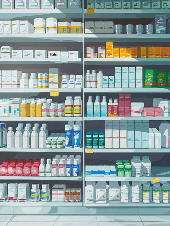 创意药店货架药品展示