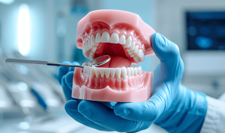 创意检查牙齿脆弱医疗牙科牙疼医疗健康疾病生病