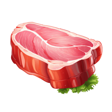 生鲜肉类水彩新鲜猪肉元素免抠图案