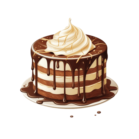创意简约美味蛋糕甜点美食元素免抠图案