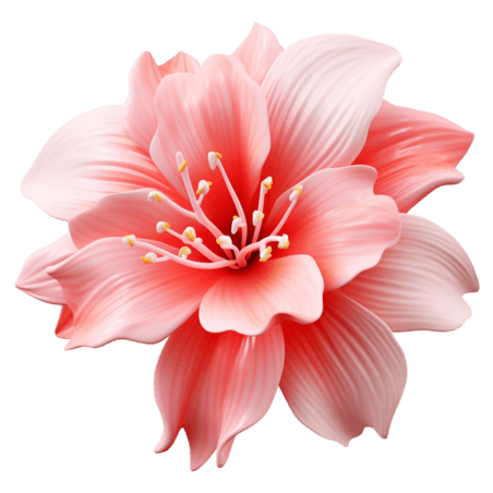 创意艺术粉色小花元素免抠图案植物花朵
