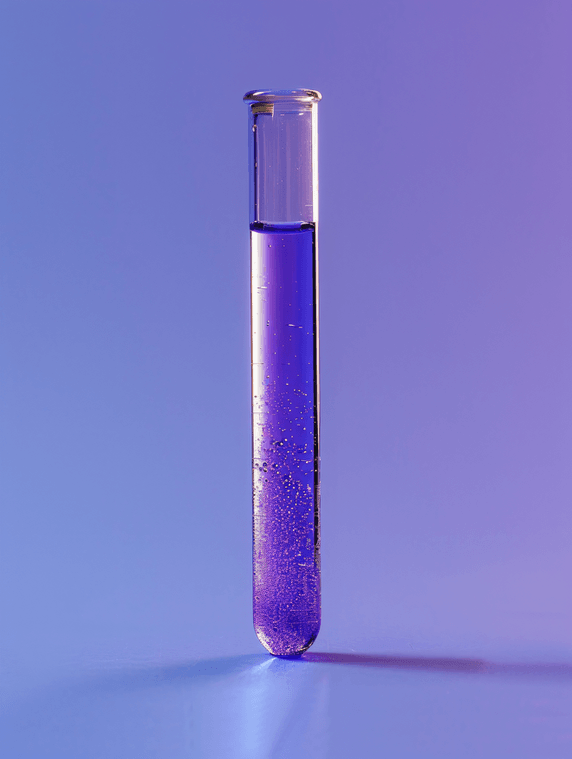 创意紫色试管中的液体科技医疗DNA生物学化学试剂