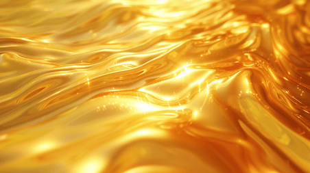 金色抽象简约水波纹创意金黄色流光亮面渐变质感背景图9
