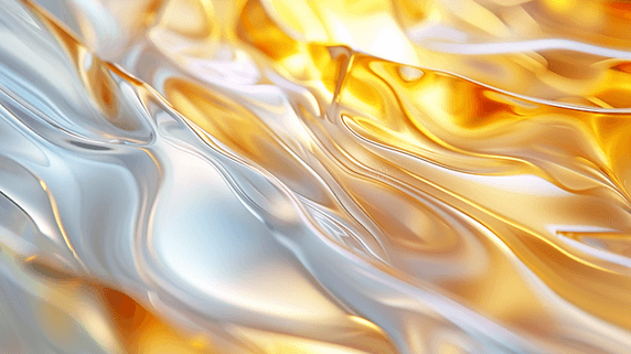 金色抽象简约水波纹创意金黄色流光亮面渐变质感背景图4