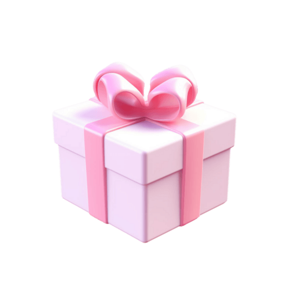 情人节粉色精致礼盒元素免抠图案