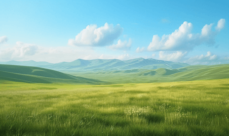 创意内蒙古大草原夏季景观